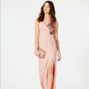 Women Vince Camuto Sequined Surplice Gown  Blush 2 sizes