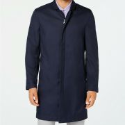 Alfani Mens Solid Full-Zip Long Length Thin Jacket overcoat $149 Solid & Design