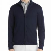 DYLAN GRAY Zip front Sweater Navy Color Size Small MSRP $168 B4HP