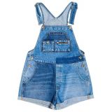 Women Juniors SuperDry DENIM CUT OFF DUNGAREES Summer Collection