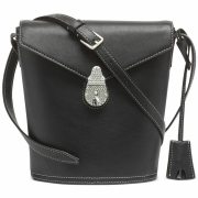 Calvin Klein Lock Leather Bucket Bag Black Limited Edition Gems MSRP $298 B4HP