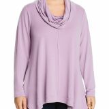 Cupio-Womens-Purple-Cowel-Neck-Handkerchief-Hem-Sweater-Top-Plus-B4HP-114491348854