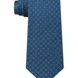 Kenneth-Cole-Reaction-Mens-Connect-Square-Slim-Silk-Tie-Blue-114580895844