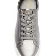 Mens GUESS Barette low top lace-up sneaker silver size 10 M