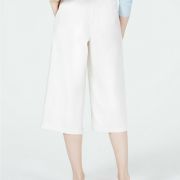 OAT Patch-Pocket Self Belt Culotte Cotton Jeans white MSRP $69
