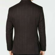 Ryan Seacrest 40R Men's Red Black Modern Fit Sport Coat Blazer Check Jacket