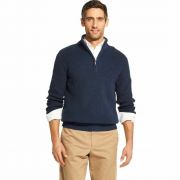 Sale Mens IZOD Classic-Fit Sherpa-Collar Quarter-Zip Pullover Sweater 2 Colors