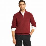 Sale Mens IZOD Classic-Fit Sherpa-Collar Quarter-Zip Pullover Sweater 2 Colors