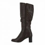 Women Easy Street Tessla Tall Rouched Fashion Boots Faux Leather size 10 M B4HP
