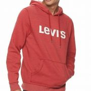 Men's Levi's Logo Graphic Pull-Over Hoodie Black B4HP