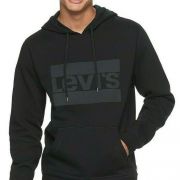 Men's Levi's Logo Graphic Pull-Over Hoodie Black B4HP