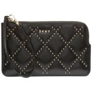 Women NWT DKNY Sofia Organizer Leather Wristlet Removable Strap 2 colors B4HP