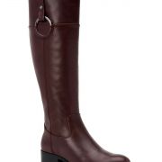 Alfani Women's Bexleyy Wide-Calf Riding Leather Boots MAROON Size 6.5 B4HP