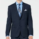 Bar-III-Mens-Slim-Fit-Stretch-Blue-Flannel-Suit-Jacket-Size-40L-MSRP-425-114494642326
