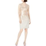CALVIN-KLEIN-Womens-Sequined-Ombre-Sheath-Dress-Size-14-114494609606