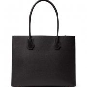 Michael Kors Mercer XL Pocket Tote Pebbled Leather Black MSRP $358.00 B4HP