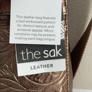 NWT The Sak  Reseda Leaf Embossed Leather Crossbody, Bronze  B4HP MSRP $149