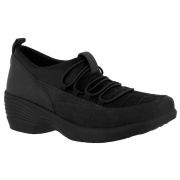 Women Easy Street So Lite Sleek Wedge Sneakers size 7.5 M BLACK