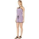 Women-Juicy-Couture-Black-Label-Striped-Halter-neck-Velour-Romper-B4HP-MSRP-148-114491411146