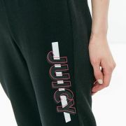 Women Juicy by Juicy Couture Fleece n Waffle Mixed Sweatpant Black size M B4HP