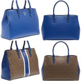 Women-NWT-DKNY-Whitney-East-West-Logo-N-Solid-Large-leather-Tote-Blue-B4HP-268-114612042786