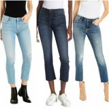 Women Vigoss Stevie Mid Rise STEVIE Crop Straight Raw Hem Jeans 4 colors MSRP 68