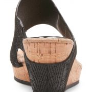 Women's Donald J Pliner Gyer-2 Wedge Sandals Metallic Black Fits like Wide B4HP