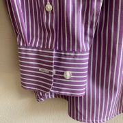 Mens Claiborne Slim Fit Cotton Striped Button Down Dress Shirt Small