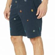 Mens Polo Ralph Lauren Classic Fit 9" Navy Chino Rugby Embroidered Shorts B4HP