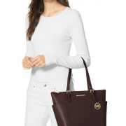 Michael Kors Jet Set Large Crossgrain Leather Tote B4HP