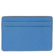 Michael Kors Womens Card Holder Wallet Vintage Blue Leather XS New B4HP