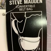 Steve Madden Ida Icy Croco Embossed Belt Bag, Lilac