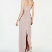 Adrianna Papell Allover Metallic Knotted Gown Blush Size 4, Chest – 34” Waist-28