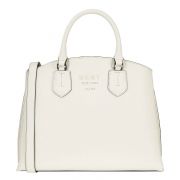 DKNY Noho-Large Leather Triple Compartment Satchel, White $298