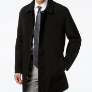 Kenneth Cole New York Revere Raincoat Size Medium Color Black MSRP $350