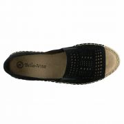 Women Bella Vita Cora wedge Heel Slip-on espadrilles size 6 M BLACK