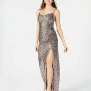 Women Betsy Adam Sequined Gown Dresses Size 10 B4HP