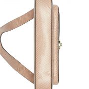 Calvin Klein Statement Series Lock Daytonna Leather Demi Shoulder Bag, Pale B4HP