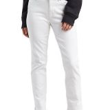 Levis-women-Classic-Straight-Fit-Mid-Rise-Pure-White-Jeans-32-x-30-114491256639